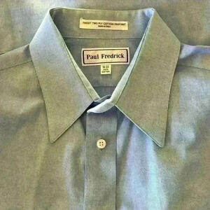 Paul Fredrick Long Sleeve Dress Shirt with Formal French Cuff. Size 16-33.